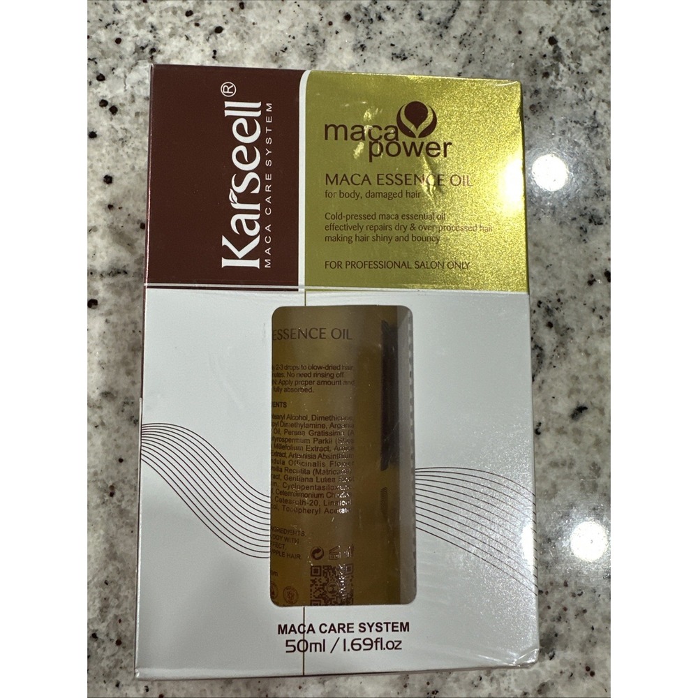 Maca Care System Essence Oil for Body, Damaged Hair 1.69 oz (50mL) Exp 2/19/2028